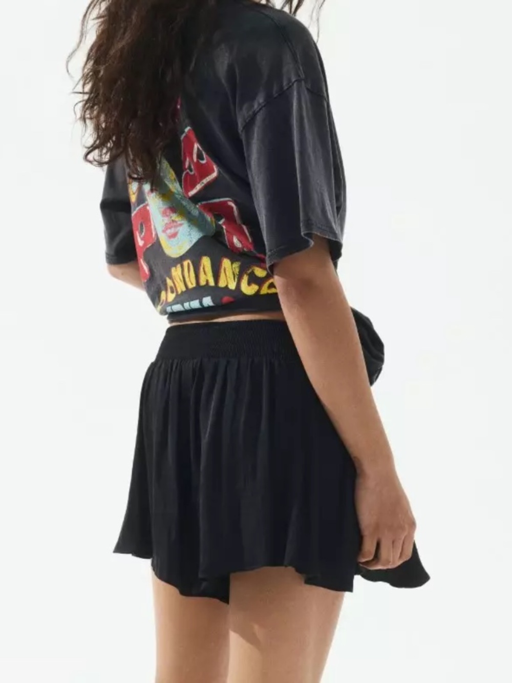 H&M Divided Women's Black Tassel Tie Waist Shorts Boho Casual - Picture 3 of 10